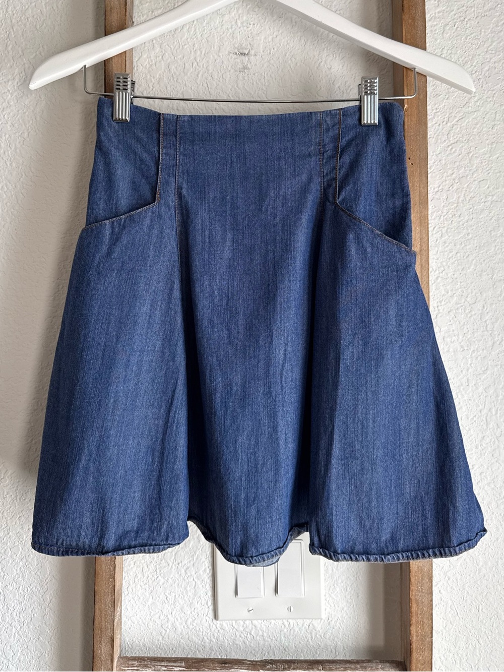 Cooperative by Urban Outfitters Flared Denim Mini Skirt sz: 2